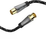 Hama Antennen-Kabel Vergoldet Koax-Stecker - Koax-Kupplung 120 dB 5 m