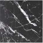 vidaXL Tischplatte Schwarz 60x60 cm 6 mm Hartglas in Marmoroptik 322271