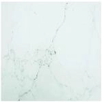 vidaXL Tischplatte Wei&szlig; 80x80 cm 6 mm Hartglas in Marmoroptik 322257