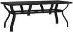 vidaXL Gartentisch Schwarz 180x80x70 cm Stahl und Glas 318769
