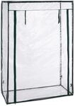 Relaxdays Tomatengew&auml;chshaus Stahl PVC Transparent Bodenlos 150 cm x 100 cm x 50 cm