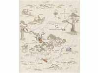 Komar Vliesfototapete Winnie Pooh Map 200 cm x 240 cm