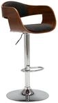 vidaXL Barhocker Grau Bugholz und Stoff 283119
