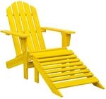 vidaXL Adirondack-Gartenstuhl mit Fu&szlig;teil Massivholz Tanne Gelb 315864