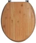 MSV WC-Sitz Bambus 37 cm x 45 cm x 5,3 cm Braun