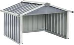 vidaXL Rasenm&auml;her Garage 92x97x63 cm Verzinkter Stahl Grau 784830