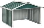 vidaXL Rasenm&auml;her Garage 92x97x63 cm Verzinkter Stahl Gr&uuml;n 862536