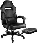 Tectake Racing B&uuml;rostuhl Comodo Ergonomische Form Mit Fu&szlig;st&uuml;tze und Verstellbarer