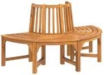 vidaXL Baumbank Halbrund &Oslash;160 cm Massivholz Eukalyptus 319423