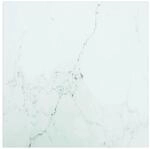 vidaXL Tischplatte Wei&szlig; 30x30 cm 6 mm Hartglas in Marmoroptik 322252