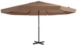 vidaXL Sonnenschirm mit Aluminium-Mast 500 cm Taupe 44475