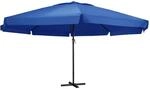 vidaXL Sonnenschirm mit Aluminium-Mast 600 cm Azurblau 47377