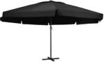 vidaXL Sonnenschirm mit Aluminium-Mast 600 cm Schwarz 47376