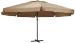vidaXL Sonnenschirm mit Aluminium-Mast 600 cm Taupe 47373