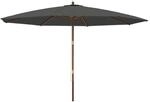 vidaXL Sonnenschirm mit Holzmast Anthrazit 400x273 cm 363177
