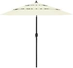 vidaXL Sonnenschirm mit Aluminium-Mast 3-Lagig Sandfarbe 2,5 m 313860