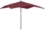 vidaXL Sonnenschirm mit Holzmast Bordeauxrot 300x300x273 cm 363195