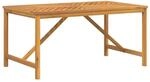 vidaXL Garten-Esstisch 150x90x74 cm Massivholz Akazie 362241