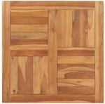 vidaXL Tischplatte Massivholz Teak 70x70x2,5 cm 48989