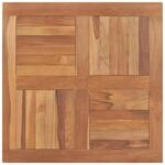 vidaXL Tischplatte Massivholz Teak Quadratisch 80x80x2,5 cm 48990