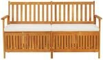 vidaXL Truhenbank mit Kissen Massivholz Akazie 148 cm