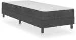 vidaXL Boxspringbett Dunkelgrau Stoff 100x200 cm627418