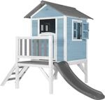 Axi Lodge XL Spielhaus Karibisches Blau mit Grauer Rutsche 167 x 240 x 189 cm
