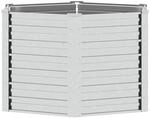 vidaXL Garten-Hochbeet 129x77 cm Verzinkter Stahl Silber 316898