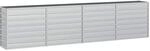 vidaXL Garten-Hochbeet 320x40x77 cm Verzinkter Stahl Silber 316891