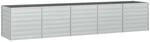 vidaXL Garten-Hochbeet 400x80x77 cm Verzinkter Stahl Silber 316900