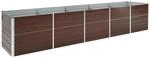 vidaXL Garten-Hochbeet Verzinkter Stahl 400x80x77 cm Braun 47062