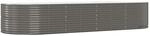 vidaXL Hochbeet Grau 367x140x68 cm Verzinkter Stahl 319104