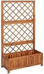 vidaXL Hochbeet mit Spalier 85x38x150 cm Massivholz Akazie 884152