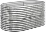 vidaXL Hochbeet Verzinkter Stahl 152x80x68 cm Silbern 318952