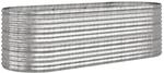vidaXL Hochbeet Verzinkter Stahl 224x80x68 cm Silbern 318957