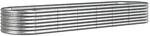 vidaXL Hochbeet Verzinkter Stahl 296x80x36 cm Silbern 318927