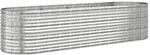 vidaXL Hochbeet Verzinkter Stahl 296x80x68 cm Silbern 318962