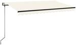 vidaXL Markise Automatisch Einziehbar 400x350 cm Creme 3069187