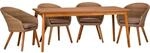 Acamp Set 4x Armsessel Atacama 1x Tisch Atacama 180 cm x 90 cm Teak