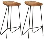 vidaXL Barhocker 2 Stk Massivholz Akazie 247934
