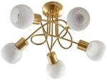 Lindby Deckenlampe Elaina 9621682 Modern in Gold Messing aus Glas 5-flammig E14