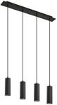 Lindby Pendelleuchte Joffrey 9624838 Modern in Schwarz aus Metall 4-flammig GU10