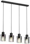 Lindby Pendelleuchte Kourtney 9626205 Modern in Schwarz 4-flammig E27