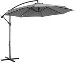 Outsunny Gartenschirm Stahl Polyester Grau &Oslash;2,95 x 2,45H m