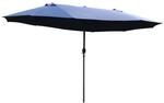 Outsunny Gartenschirm Stahl Polyester ABS Blau L460 x B270 x H240 cm