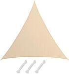 AMANKA HDPE Sonnensegel - 7 x 7 x 7 m Dreieck Beige