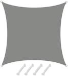 AMANKA Polyester Sonnensegel Wasserdicht - 3 x 3 m Quadratisch Grau