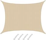 AMANKA HDPE Sonnensegel Wasserdurchl&auml;ssig - 7 x 5 m Rechteckig Beige