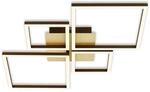 Brilo LED-Deckenleuchte Frame Dimmbar Schwenkbar Braun-Gold