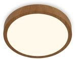 Brilo LED Aufbauleuchte Runa Wood Warmwei&szlig;e Lichtfarbe 28 cm Holzfarbig